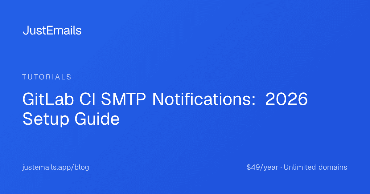 Cover for GitLab CI SMTP Notifications: 2026 Setup Guide