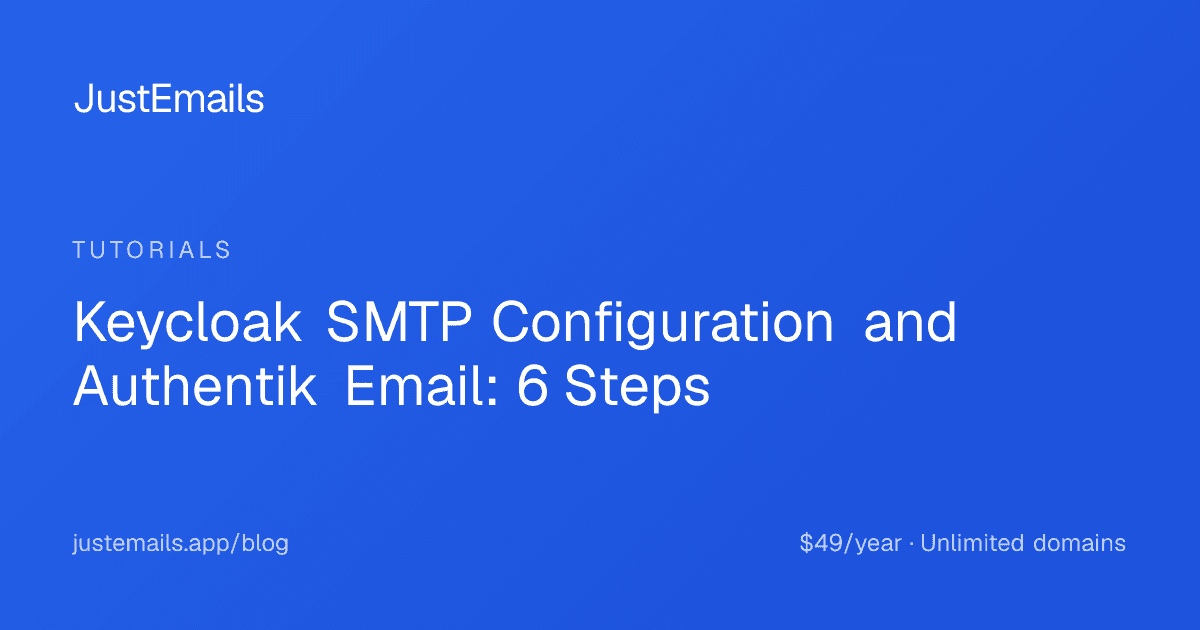 Cover for Keycloak SMTP Configuration and Authentik Email: 6 Steps