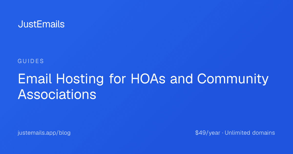 Cover for Email Hosting for HOAs and Community Associations