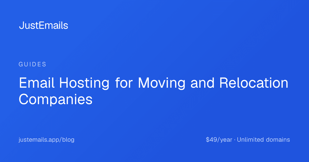 Cover for Email Hosting for Moving and Relocation Companies