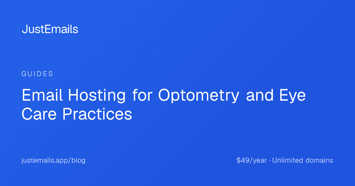 Cover for Email Hosting for Optometry and Eye Care Practices