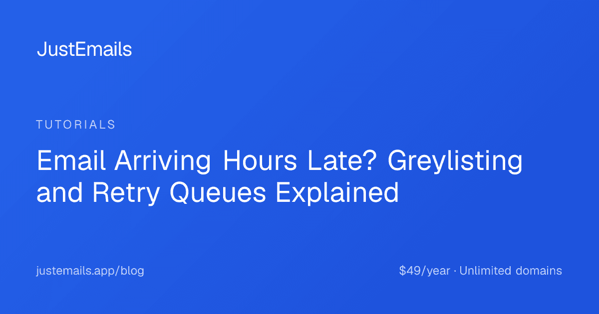 Cover for Email Arriving Hours Late? Greylisting and Retry Queues Explained