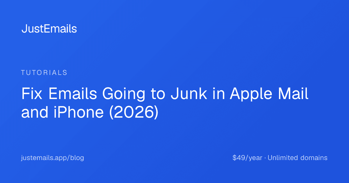 Cover for Fix Emails Going to Junk in Apple Mail and iPhone (2026)
