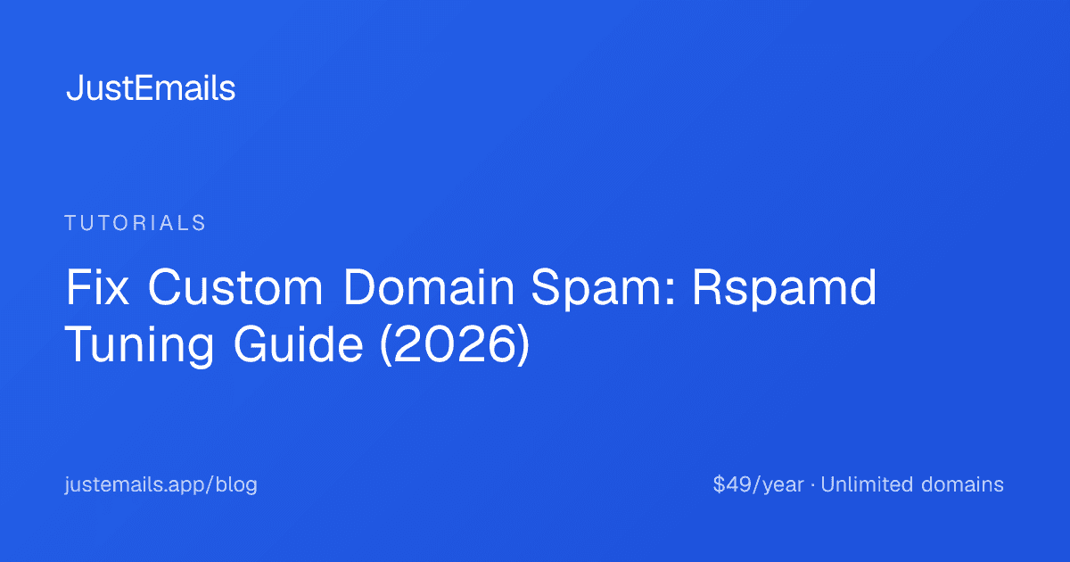 Cover for Fix Custom Domain Spam: Rspamd Tuning Guide (2026)