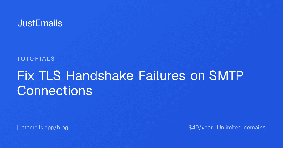 Cover for Fix TLS Handshake Failures on SMTP Connections
