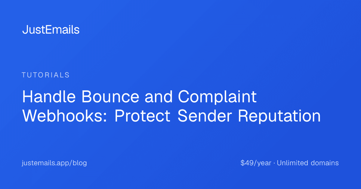 Cover for Handle Bounce and Complaint Webhooks: Protect Sender Reputation