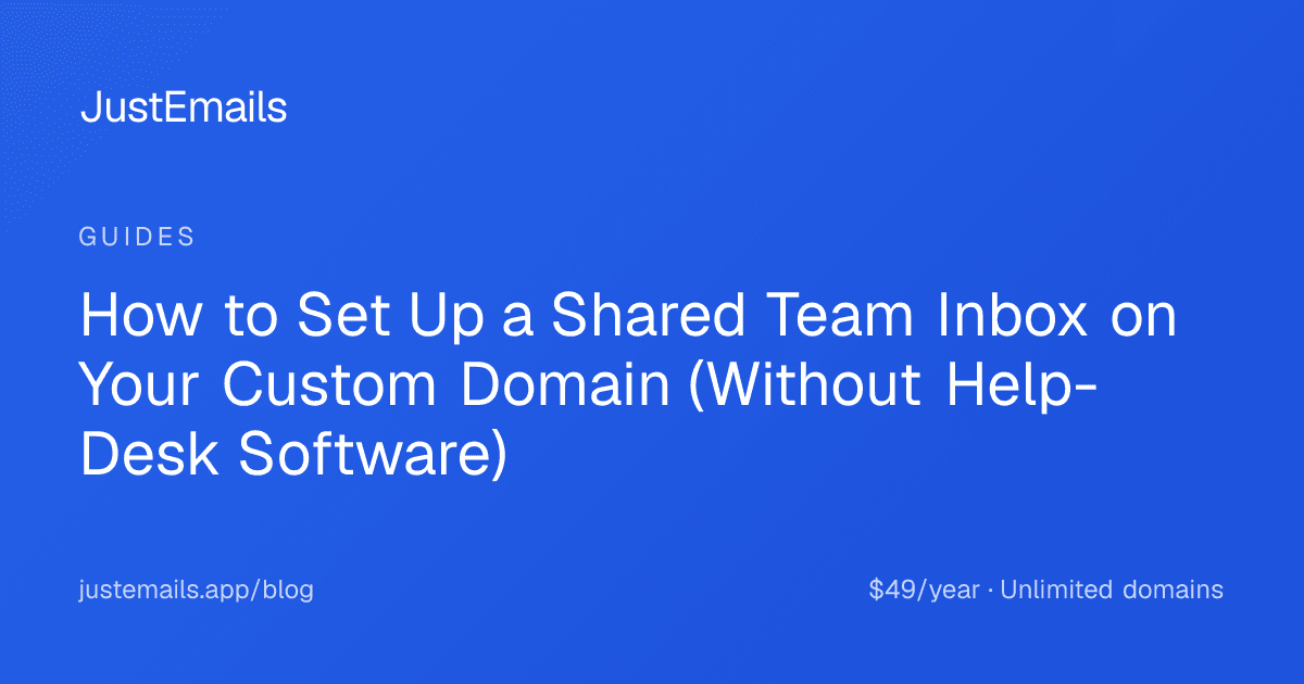 Cover for How to Set Up a Shared Team Inbox on Your Custom Domain (Without Help-Desk Software)