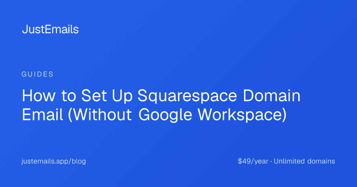 Cover for How to Set Up Squarespace Domain Email (Without Google Workspace)