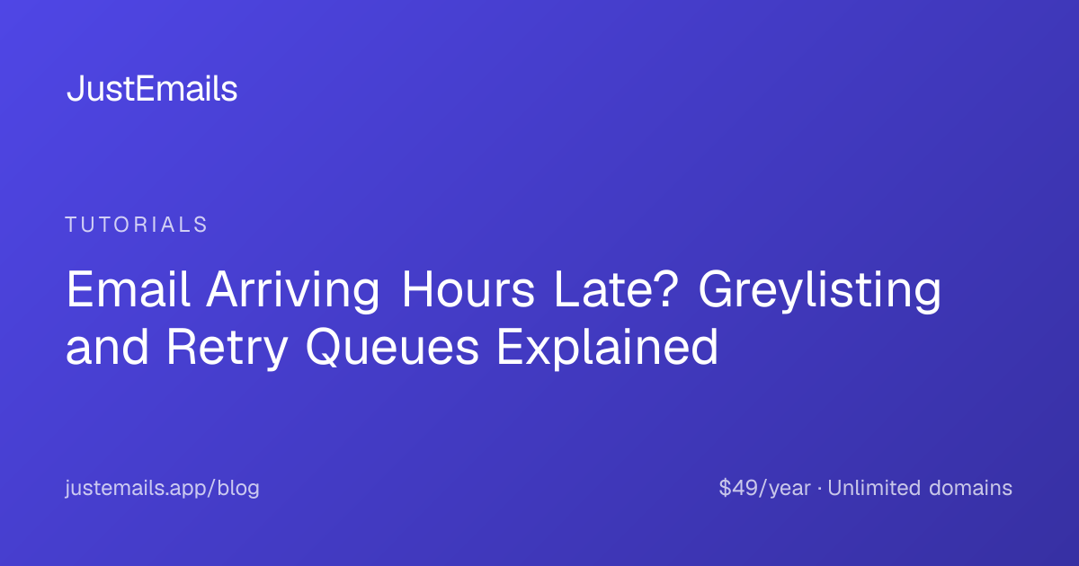 Email Arriving Hours Late? Greylisting and Retry Queues Explained