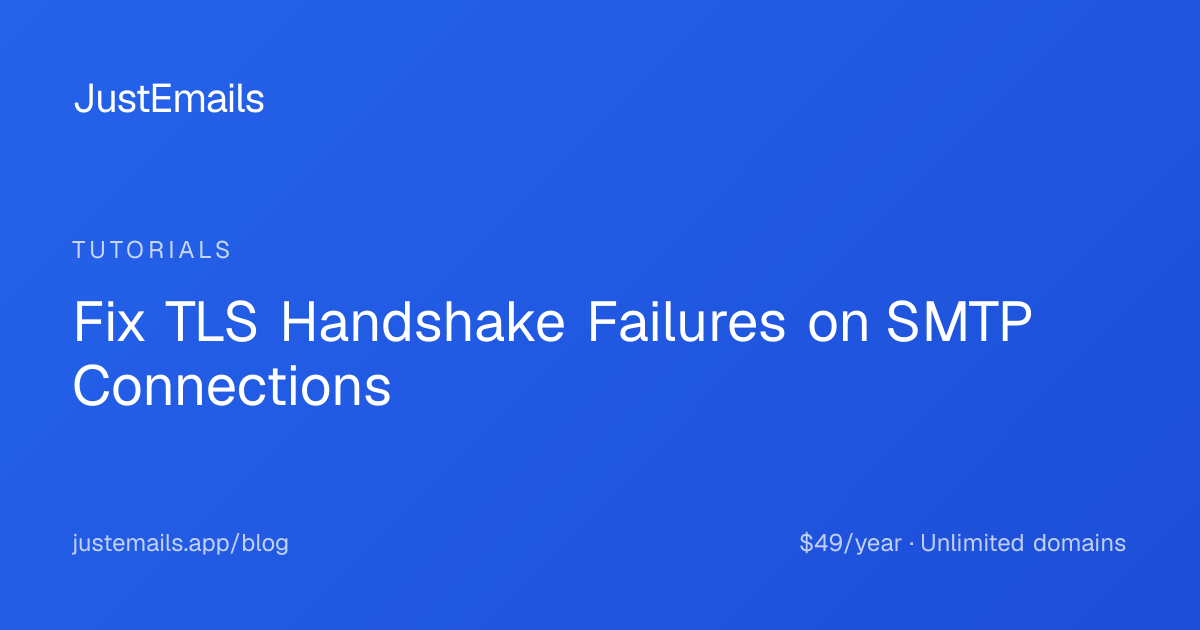 Fix TLS Handshake Failures on SMTP Connections