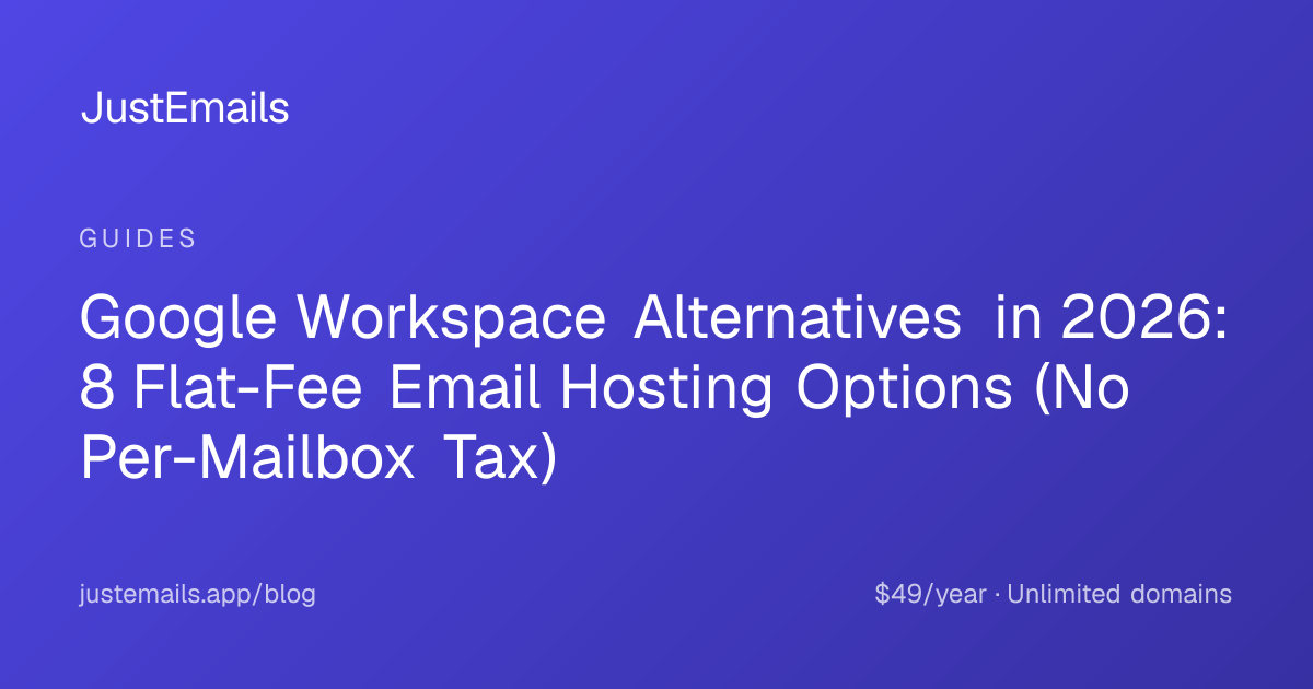 Google Workspace Alternatives in 2026: 8 Flat-Fee Email Hosting Options (No Per-Mailbox Tax)